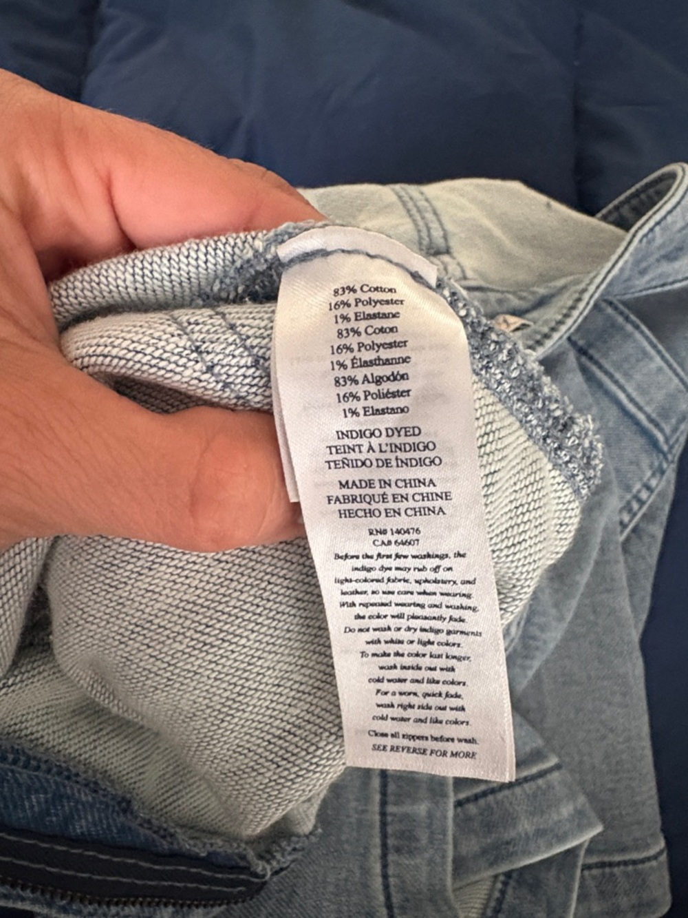 Faherty Light Gray-Blue Denim Shorts - Picture 5 of 5